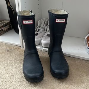 Navy Blue Hunter Rain Boots